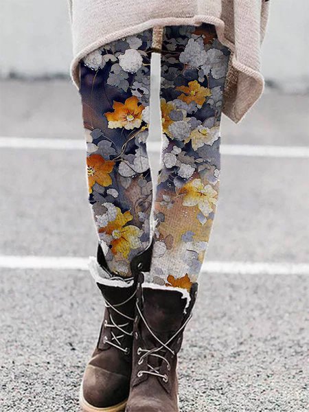 

Cotton Blends Casual Skinny Pants, As picture, Leggings