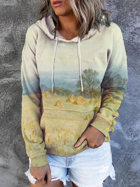 

Landscape Painting Sweatshirts, As picture, Hoodies&Sweatshirts