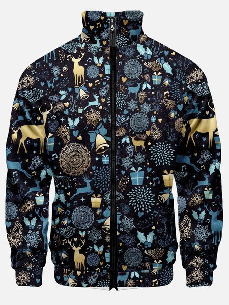 

Sporty Long Sleeve Christmas Jackets, Black, Jackets & Coats