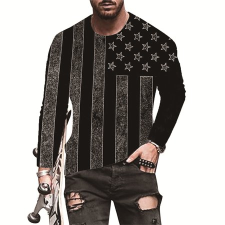 

Crew Neck Long Sleeve Shirts & Tops, Color, Men's t-shirts