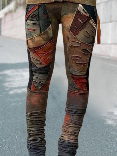 

JFN Abstract Casual Leggings, Multicolor, Leggings
