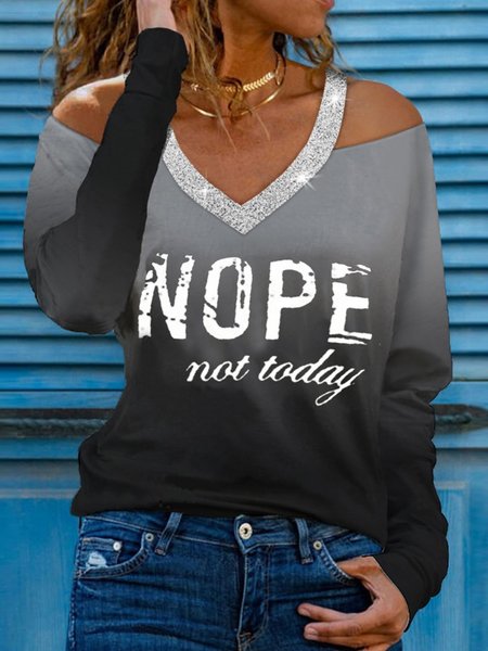 

Letter Loosen Shirts & Tops, Black, Tops