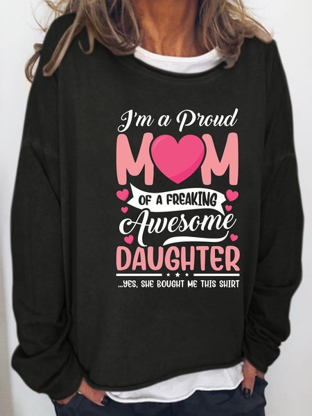 

Awsome Daughter Round Neck Sweater, Black, Hoodies&Sweatshirts