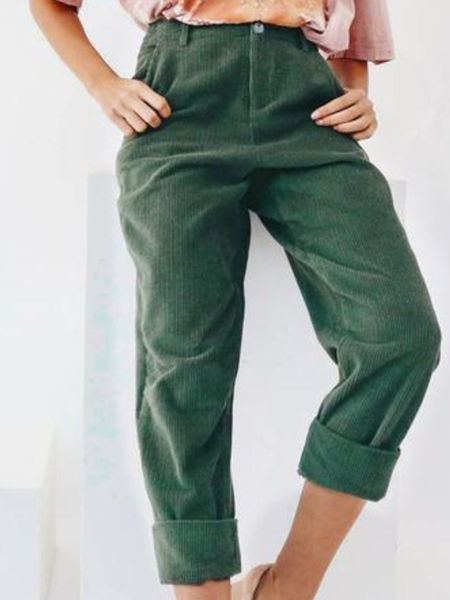 

Household Outdoor Daily Vintage Casual Pants, Green, Pants