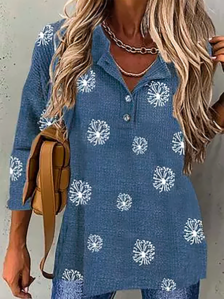 

taglia grande Casuale Top, Blu, Blouses & Shirts