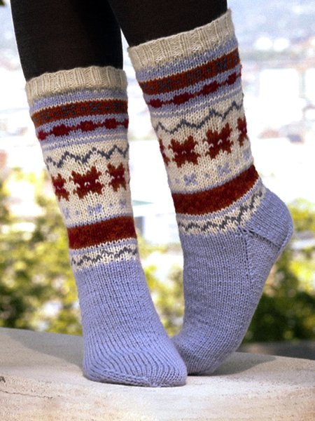 

Christmas Ethnic Crochet Warm Socks, As picture, Socks