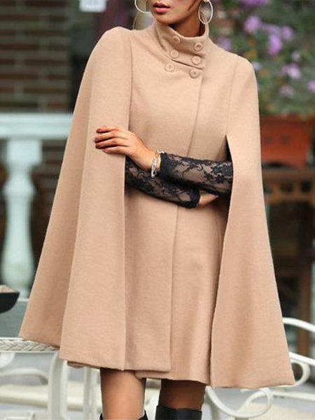 

Plain Elegant Loosen Outerwear, Camel, Coats