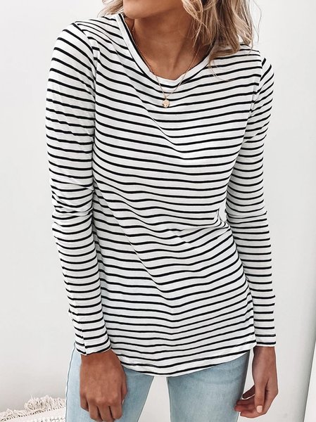 

Crew Neck Casual Shirts & Tops, White, Tees & T-shirts