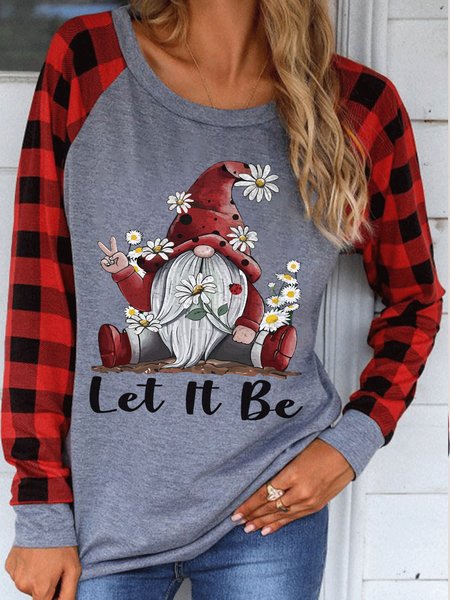 

Checked/Plaid Round Neck Sweatshirt, Red, Hoodies & Sweatshirts