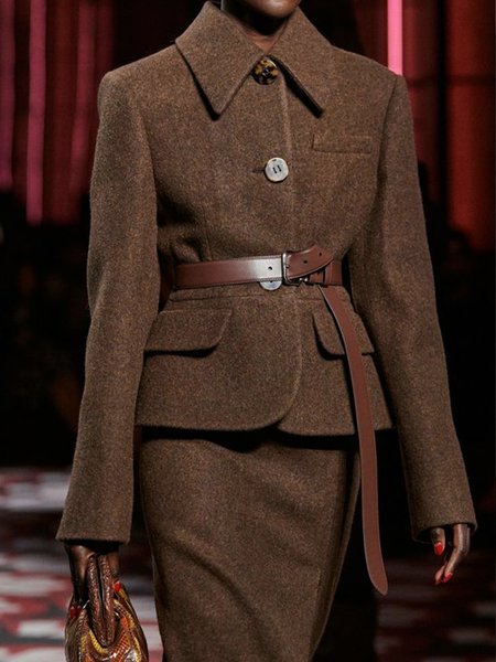 

Regular Fit Elegant Outerwear Suit, Coffee, Blazers