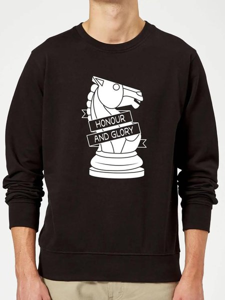 

Chess Graphic Long Sleeve Loose Sweatshirt, Black, Hoodies&Sweatshirts