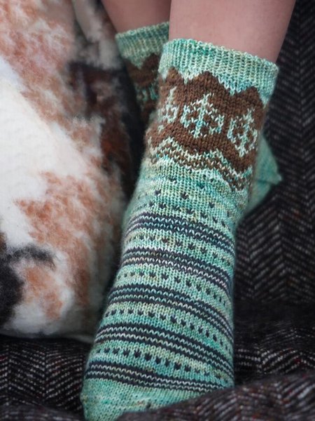 

National Wind Crochet Thermal Socks, As picture, Socks