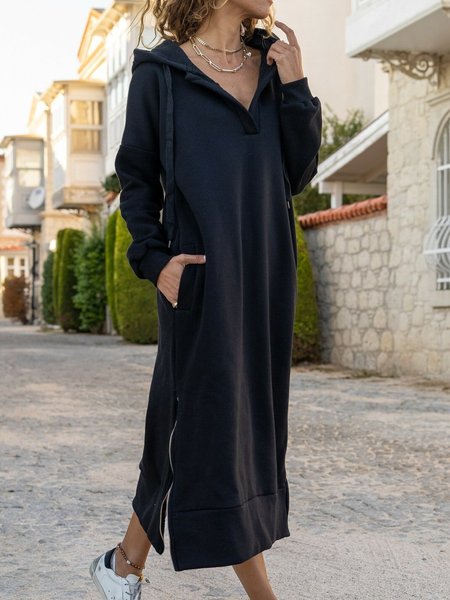 

Cotton Blends Dresses, Black, Maxi Dresses