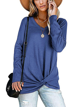 

Cotton Blends Casual Shirts & Tops, Blue, Tops