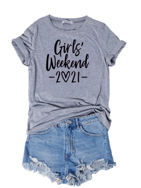 

Girls Weekend 2021 Tee, Gray, T-shirts