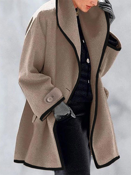 

Casual Cotton Plain Outerwear, Camel, Coats & Jackets