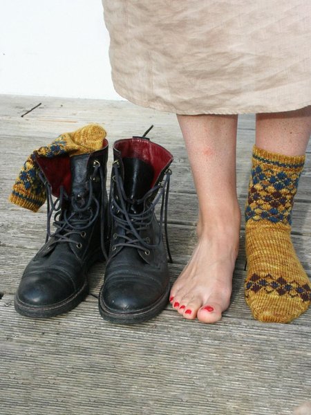

National Wind Crochet Thermal Socks, As picture, Socks