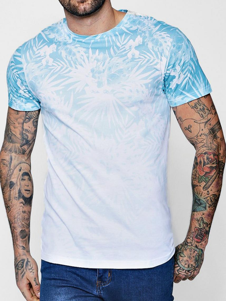 

Leaves Short Sleeve Lapel Shirts & Tops, Multicolor, Men's t-shirts