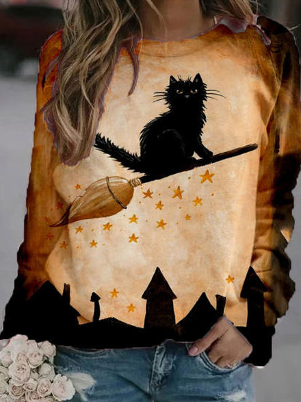 

Animal Crew Neck Casual Sweatshirt, Multicolor, Sweatshirts & Hoodies