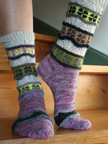 

National Wind Crochet Thermal Socks, As picture, Socks