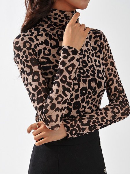 

Leopardo Casuale Regolare In forma Top, Blouses & Shirts