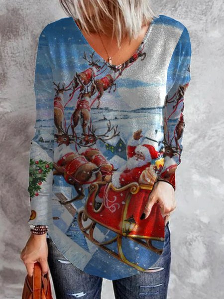 

Casual Cotton Blends Shirts & Tops, Blue, T-Shirts