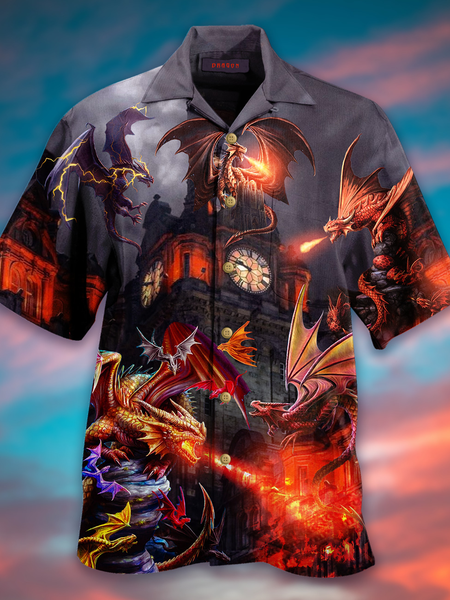 

Shirt Collar Casual Shirts & Tops, Color1, Men's Floral shirt