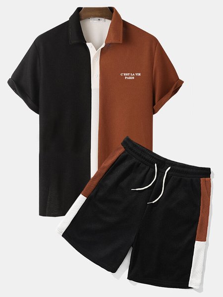

Short Sleeve Casual Suits, Multicolor, Men's sets
