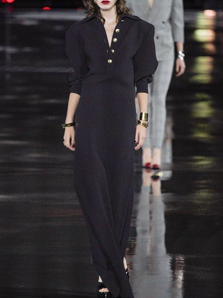 

Regular Fit Elegant Dresses, Black, Maxi Dresses