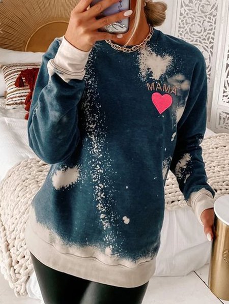 

Crew Neck Ombre Casual Sweatshirt, Purplish blue, Hoodies & Sweatshirts