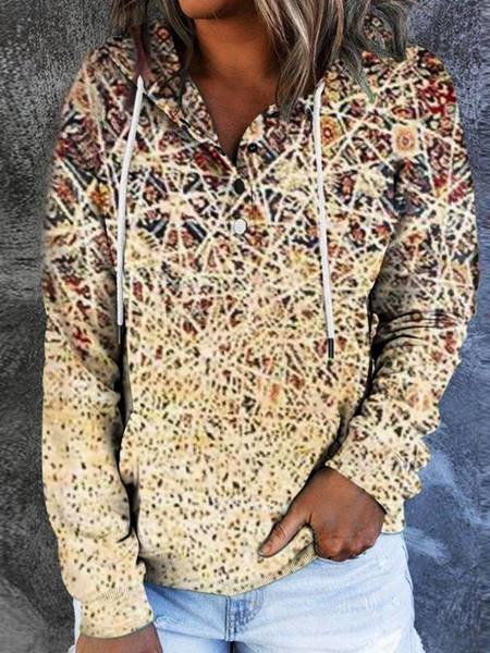 

Hooded Printed Casual Sweatshirt, Multicolor, Hoodies & Sweatshirts