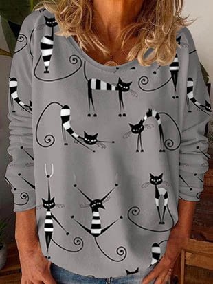 

Crew Neck Shirts & Tops, Gray, T-Shirts