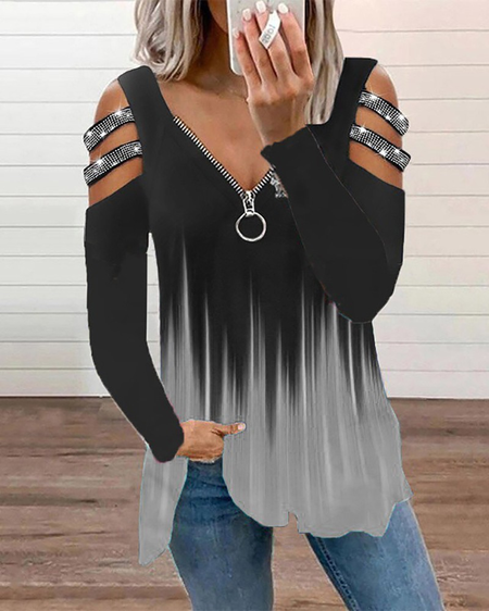 

Ombre Shirts & Tops, Black, Tops