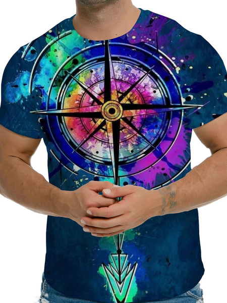 

Casual Long Sleeve Crew Neck Shirts & Tops, As picture, Men's t-shirts