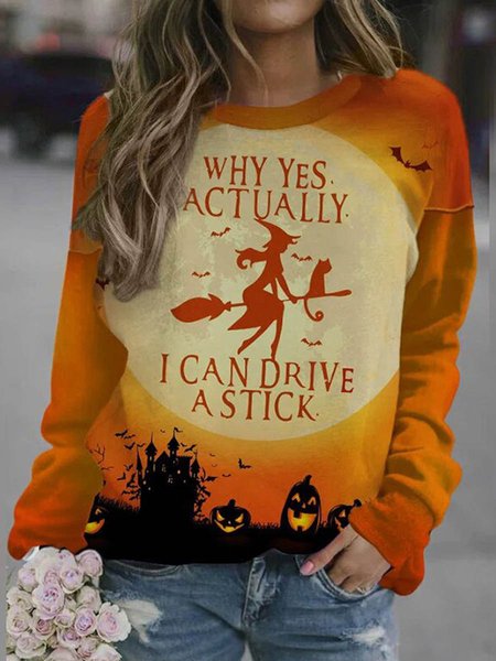 

Crew Neck Vacation Abstract Sweatshirt, Orange, Hoodies & Sweatshirts