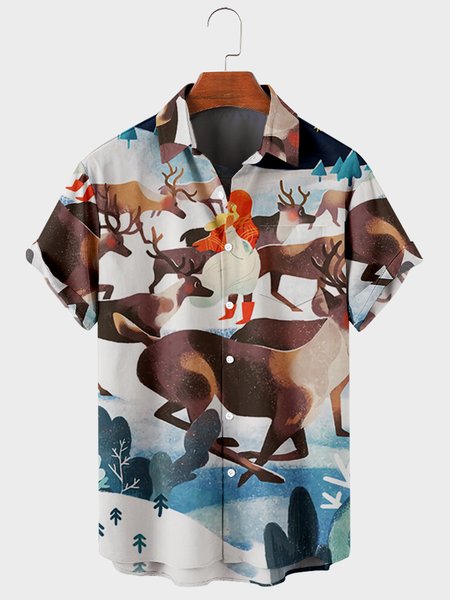 

Work Shirt Collar Shirts & Tops, Blue, Men's Floral shirt