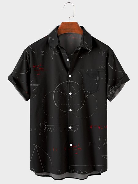 

Party Shirt Collar Shirts & Tops, Black, Men's Floral shirt