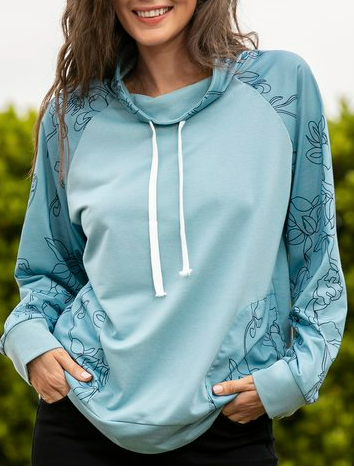 

Casual Hoodie Long Sleeve Sweatshirt, Blue, Hoodies & Sweatshirts