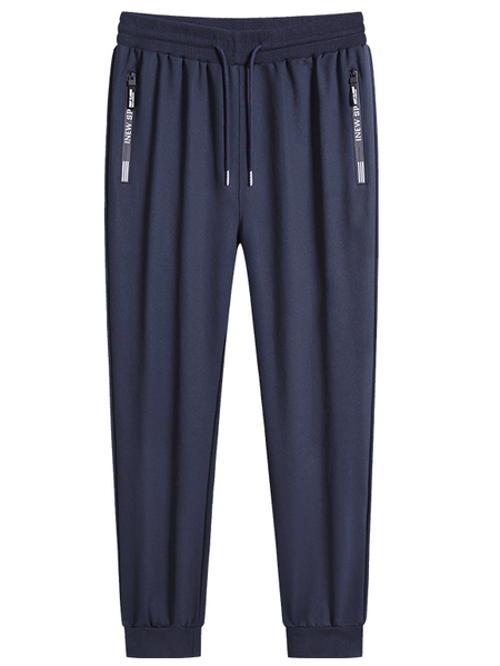 

Men's Knitted Casual Sports Pants, Blue, Pants