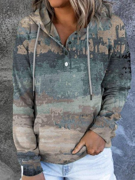 

Casual Long Sleeve Printed Sweatshirt, Multicolor, Hoodies & Sweatshirts