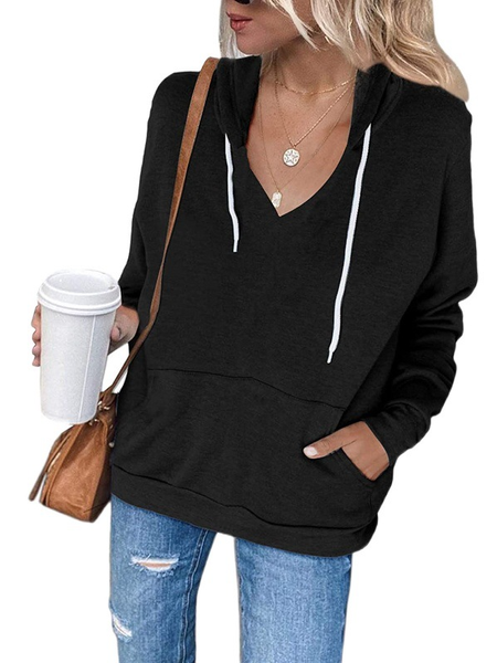 

Casual Loosen Hooded Sweatshirts, Black, Hoodies & Sweatshirts