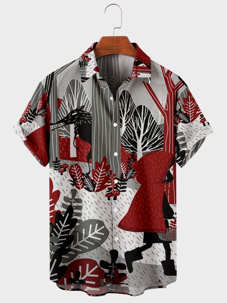 

Casual Short Sleeve Shirts & Tops, Red, Shirts ＆ Blouse