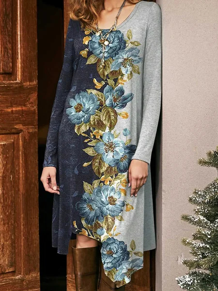 

Vintage Floral Dresses, Multicolor, Midi Dresses