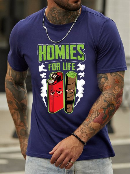 

Casual My Homies For Life Shirts & Tops, Blue, T-shirts