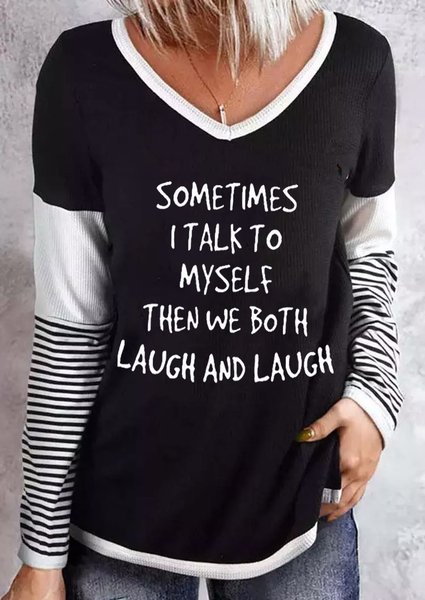 

Casual Letter Shirts & Tops, Black, Tops