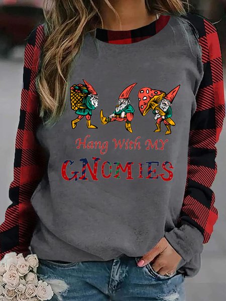 

Christmas Regular Fit Crew Neck Casual Sweatshirt, Gray, Hoodies&Sweatshirts