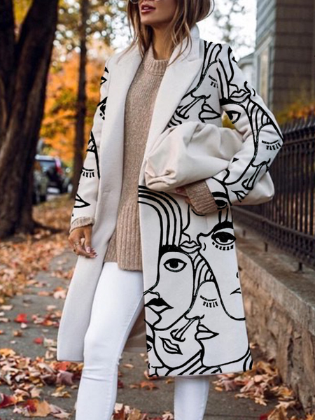 

Abstract Vintage Outerwear, White, Outerwear