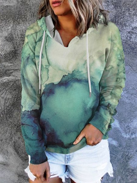 

Abstract Print Women's Loosen Sweatshirt, As picture, Hoodies&Sweatshirts