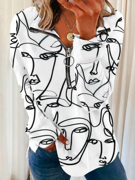 

Crew Neck Cotton Blends Sweatshirt, White, Sweatshirts & Hoodies