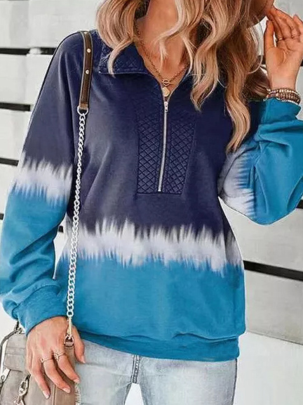 

Color Block Casual Sweatshirt, Blue, Hoodies & Sweatshirts